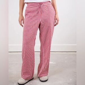 NWT. Sonderhaus Perfect Pant - Red Gingham (Medium)